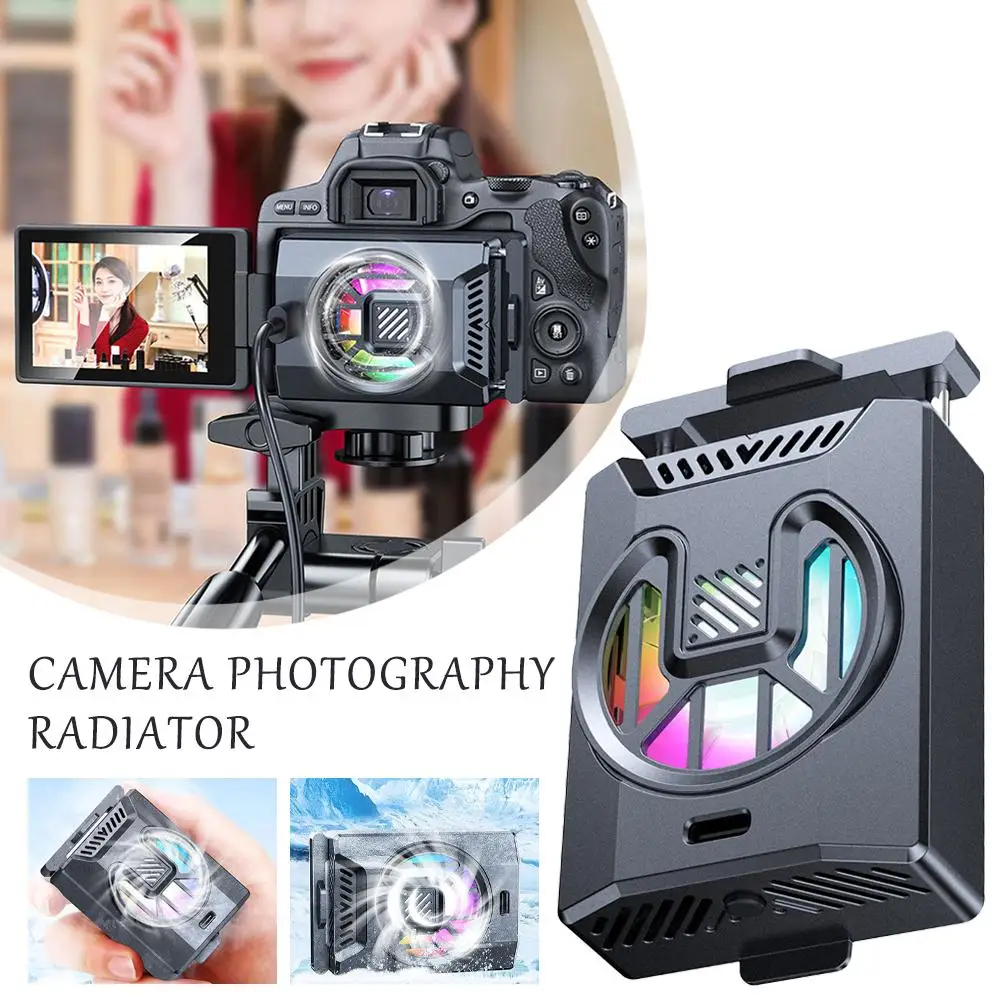 Live Streaming Camera Radiator Heat Sink Cooling Fan For Sony FUJIFILM Nikon ZV-E1 External Camera Cooling System Dropshipp Y9U9