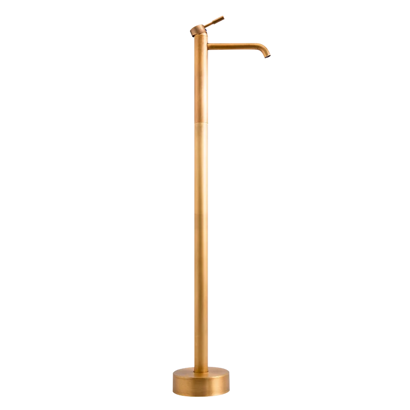 

Square floor vertical long hot and cold faucet column wash basin edge outdoor courtyard indoor bathroom