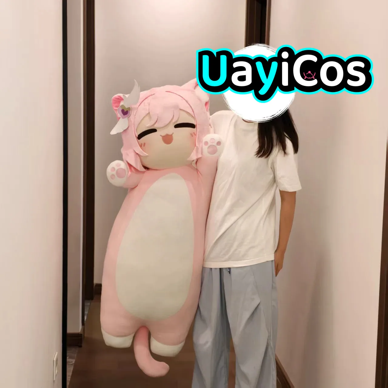 120cm Honkai Impact 3 Elysia Cat Pillow Cushion Stuffed Plushie Doll Clothes Anime Game Ornament Toy Gifts Cosplay Costume
