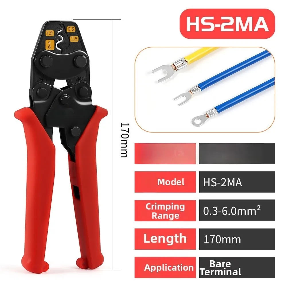 For Non-Insulated Terminal Crimping Tool Featuring Ratchet Mechanism and Ergonomic Design for Reliable Electrical Connections