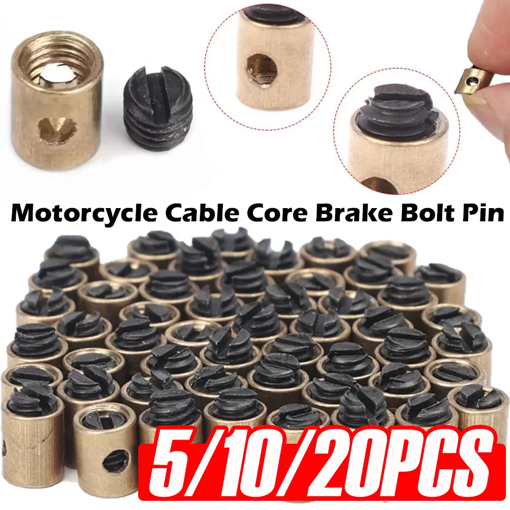 

Protable Motorcycle Throttle Cable Core Brake Bolt Pin Wholesale Gold Color Cable Brake Stop Bolt Pin Motorbike Accessories