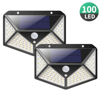 1/2/4Pcs Outdoor Solar Wall Lights 100 LED Solar Lamp PIR Motion Sensor Solar Powered Sunlight Street Light for Garden Lights