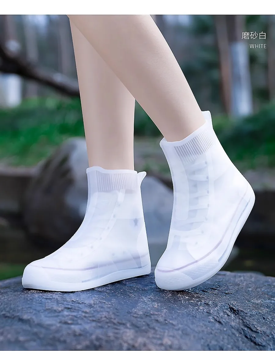 

Rain boots men and women anti-slip shoe cover rainproof snowproof waterproof silicone thickened rain boots wear-resistant foot