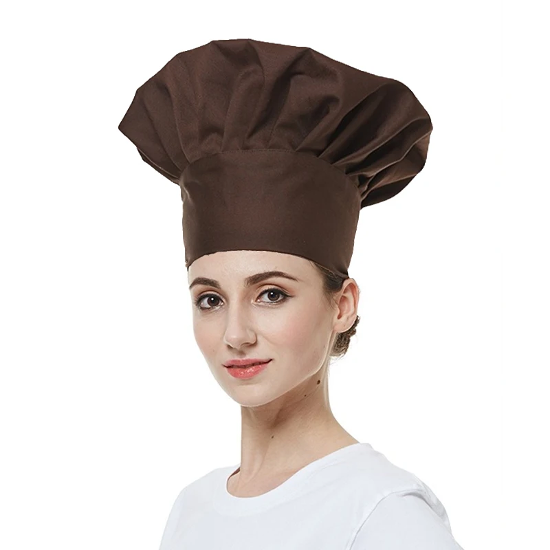 High quality Cook Work Cap 2pc/1pcs Adjustable Chef Hats for Catering Work Canteen Café Baking Household Kitchen Cooking Caps