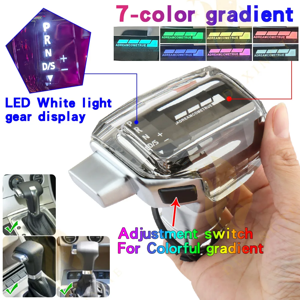 Crystal LED Gear Shift Knob for volkswagen Passat b8 Tiguan cc magotan golf bora sagitar accessories Gearbox Handle gear lever