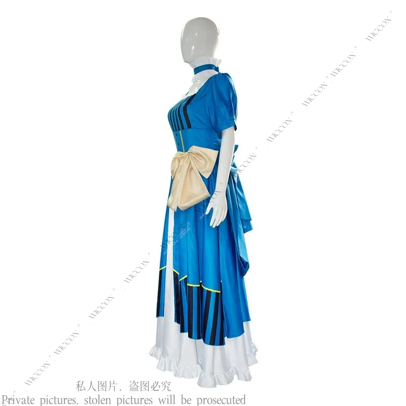 Kuroshitsuji Elizabeth Midford Lizzy Party, Anime Majordome Cosplay Costume, Perruque, Robe, Bleu, Noir, Luxe, Mignon, Erizabesu, Ciel Party