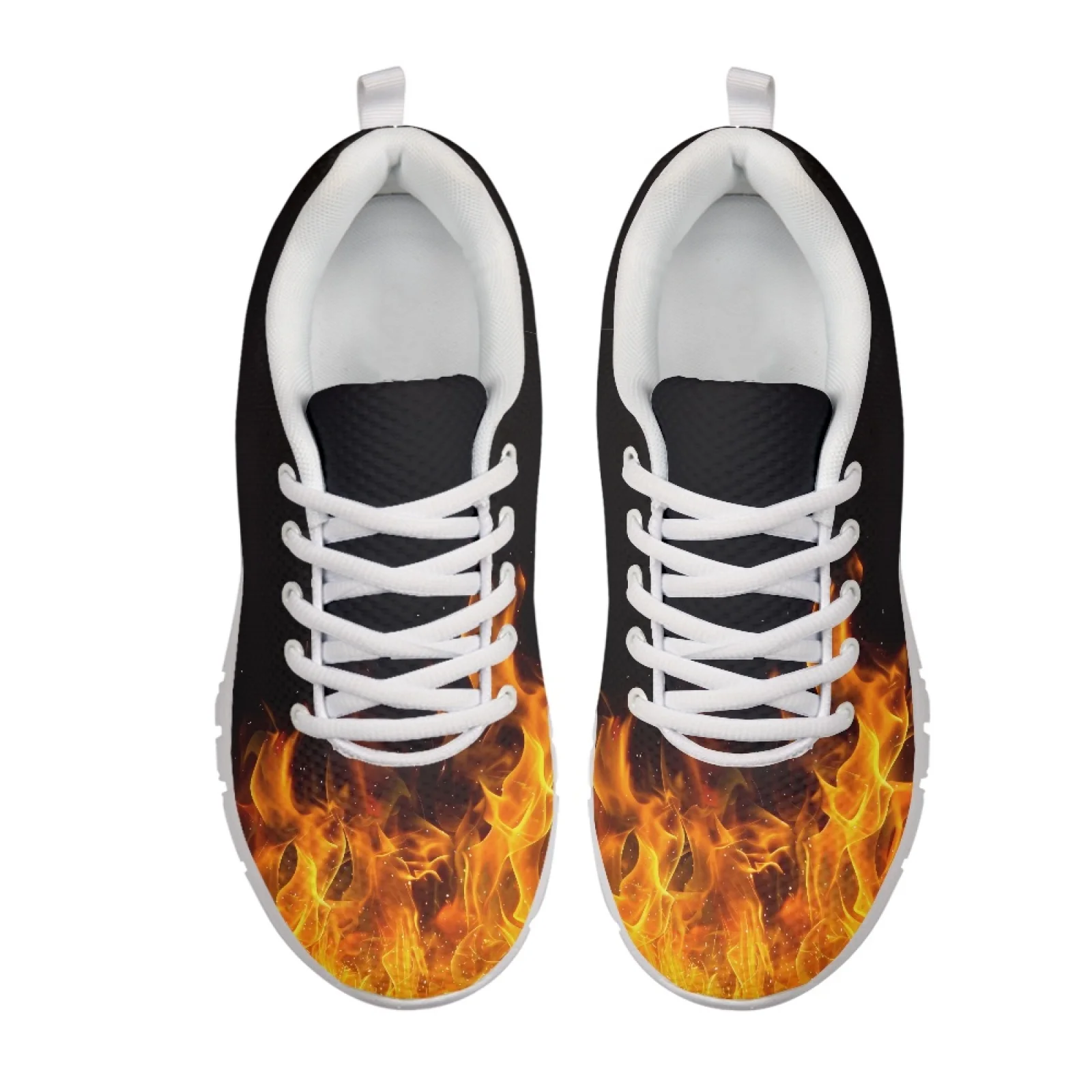 Coloranimal Flame Casual Walking Shoes Womens Athletic Walking Sneakers Tennis Shoes for Ladies Lady