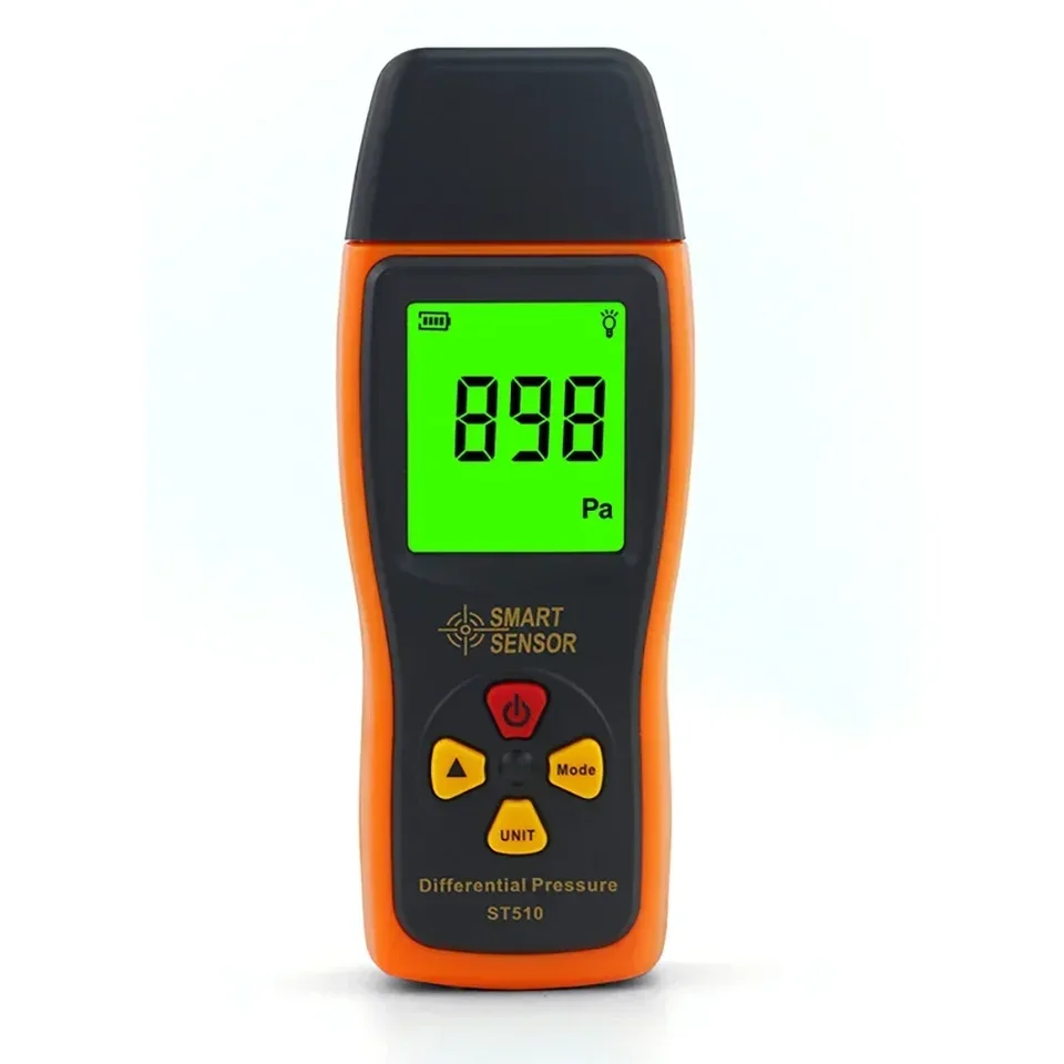 Differential Pressure Meter Manometer Digital Air 0-100 HPa/0-4515 in H2O Negative Vacuum Gauge ST510 Gift Box