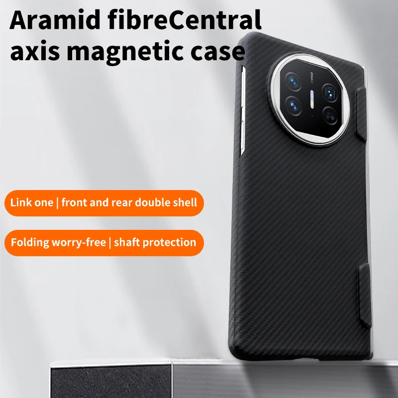 aramid fiber  fine texture central axis Magsafe-Style Case for Huawei Mate X5- Durable Hinge Protection with Bulletproof Armor