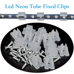 Neon Strip Clips 6/8/10/12/15mm Led Connector Fix Holder Clips and Screw Fixing 2835 Neon COB/Light Plastic Buckle Accessories