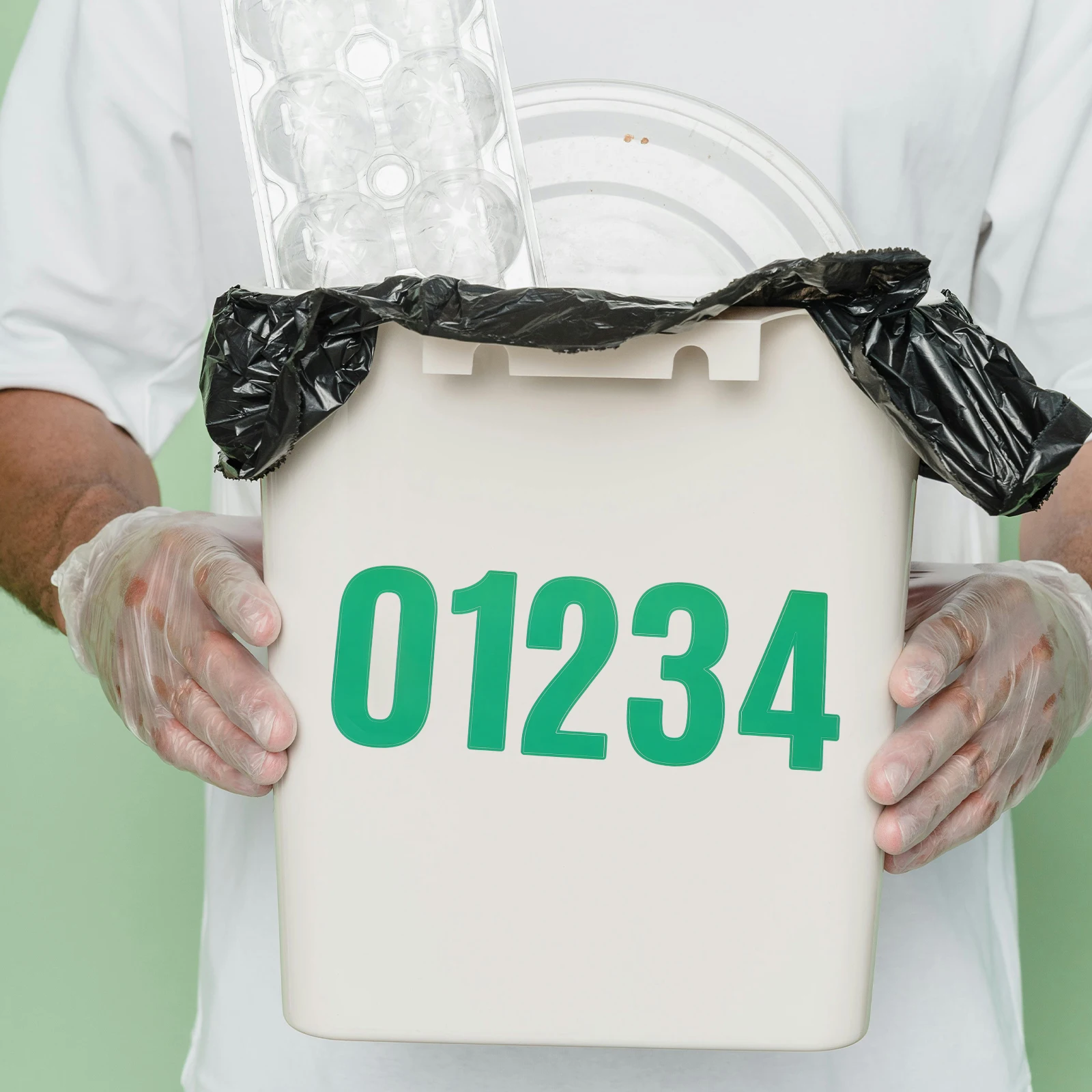 

Reflective Number Stickers Mailbox Trash Can Adhesive Clear Long Lasting Outdoor Use Black Stickers Diy