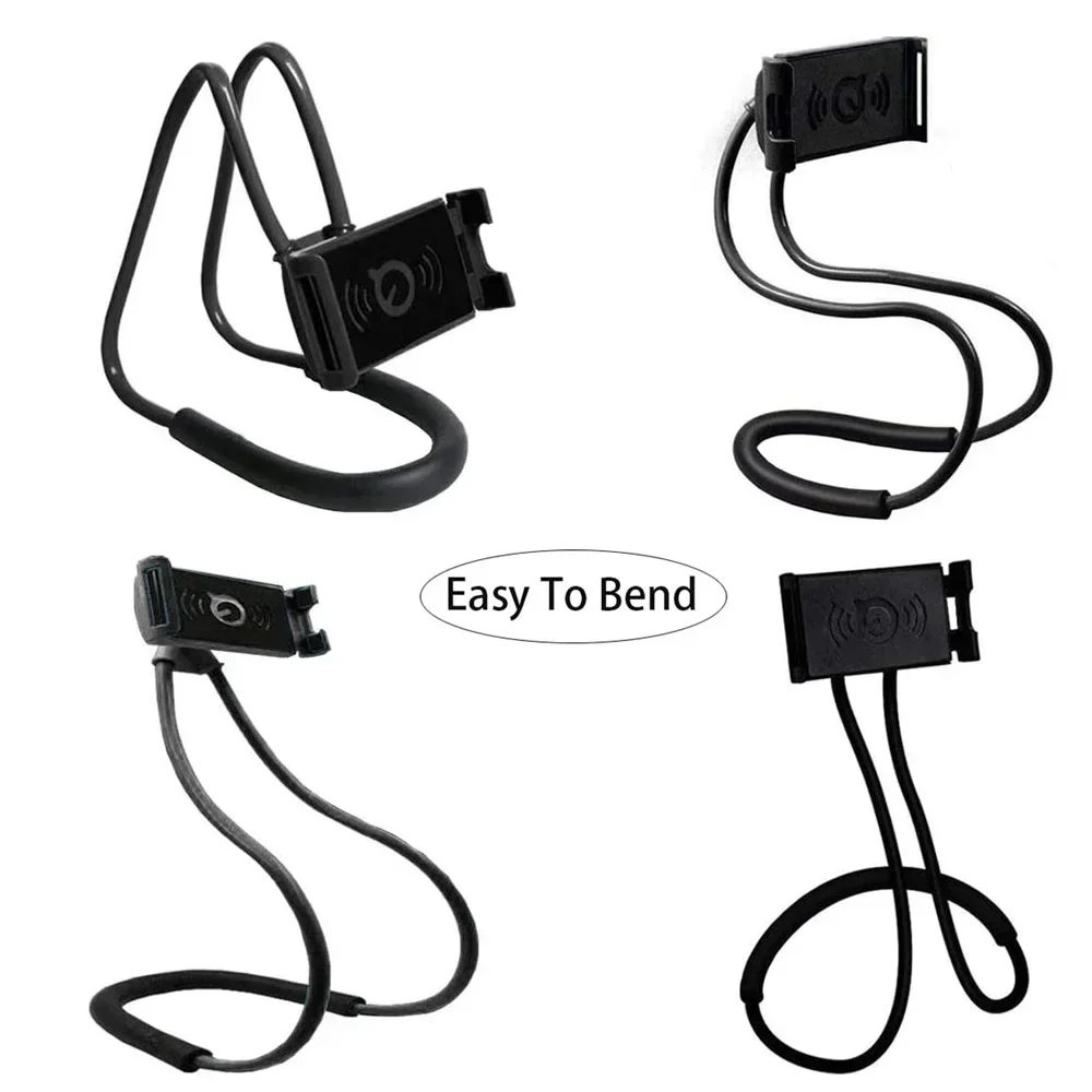 Hals-Handyhalter, Flexibler Hängehalter für Bett, Freihändiger Handyständer mit Komfortpolster für Reisen, Zuhause und Büro – Detail 5