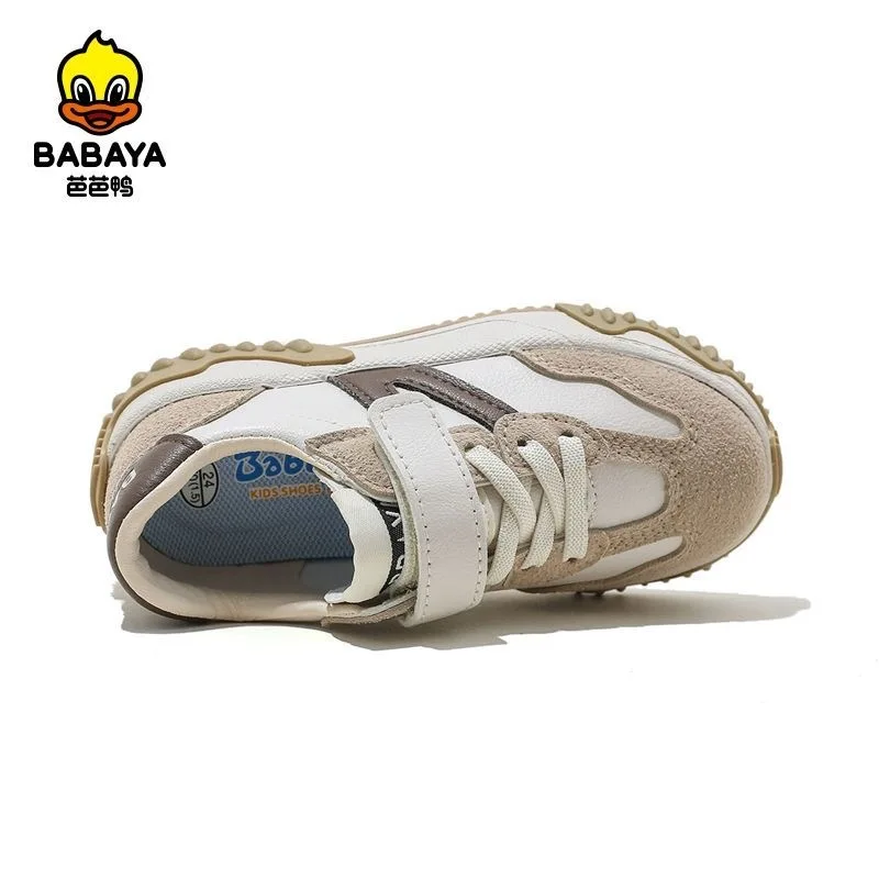 Babaya Children\'s Skate Shoes Boys Fashion Casual Shoes 2023 Autumn New Anti-skid White Shoes for Big Kids Sneakers