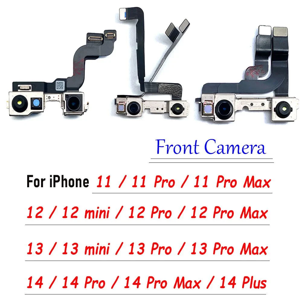 NEW Tested Front Small Camera Module Flex Replacement Repair Part For IPhone 11 12 mini 13 Pro 14 Pro Max 14 Plus