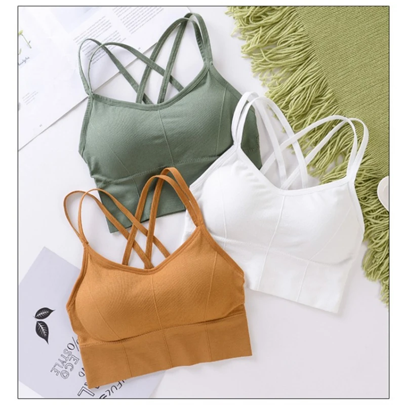 Fitness Sports Bra Women Shockproof Sexy High-Intensity Yoga Bra Bralette Running Gym Vest Cotton Underwear Fashion Beauty Back