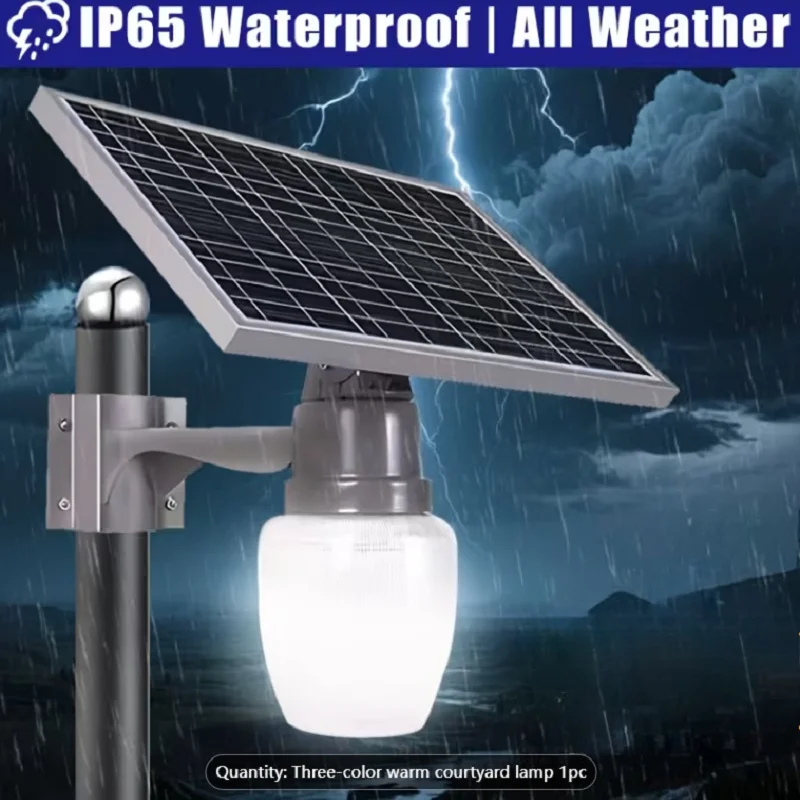 Powerful Solar Street Light Warm/Cold Light With Remote Control Super Bright Lighting Perfect for Outdoor Garden Solar Wall Lamp