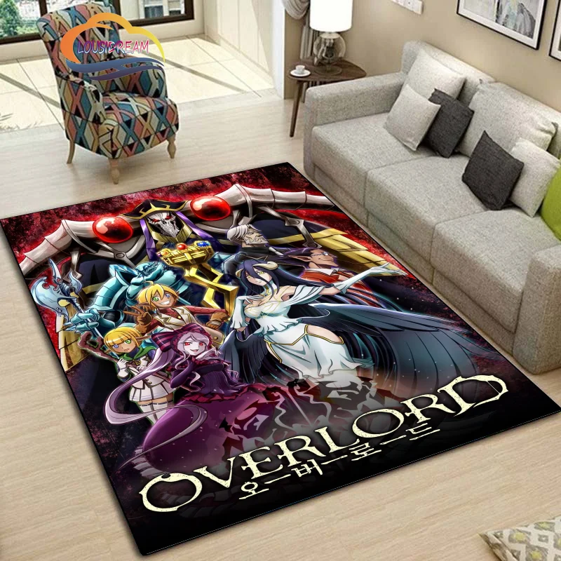 Overlord Series Fashion Wallpaper Rug Bedroom Plush Carpet Non-slip Bed Area  Parlor Decor Cartoon Floor Mat Sofa 