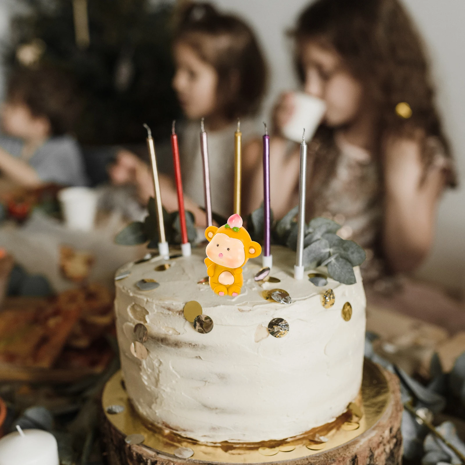 

3 Pcs Animal Cake Decoration Ornaments Animals Toppers Resin Decorations Cartoon