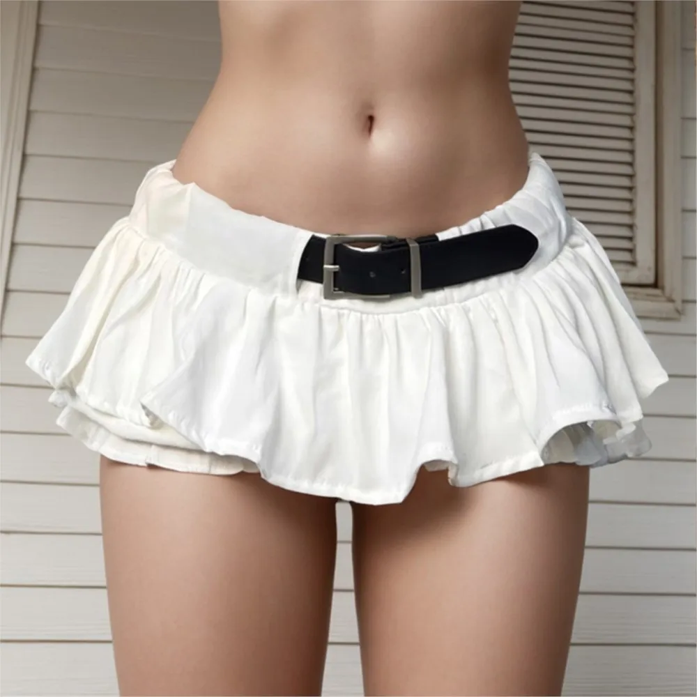 미국식 로우 웨이스트 비치웨어 섹시 스커트 A라인 미니스커트 배색 휴가 캐주얼 패션 심플 스타일 패키지 힙 템퍼먼트