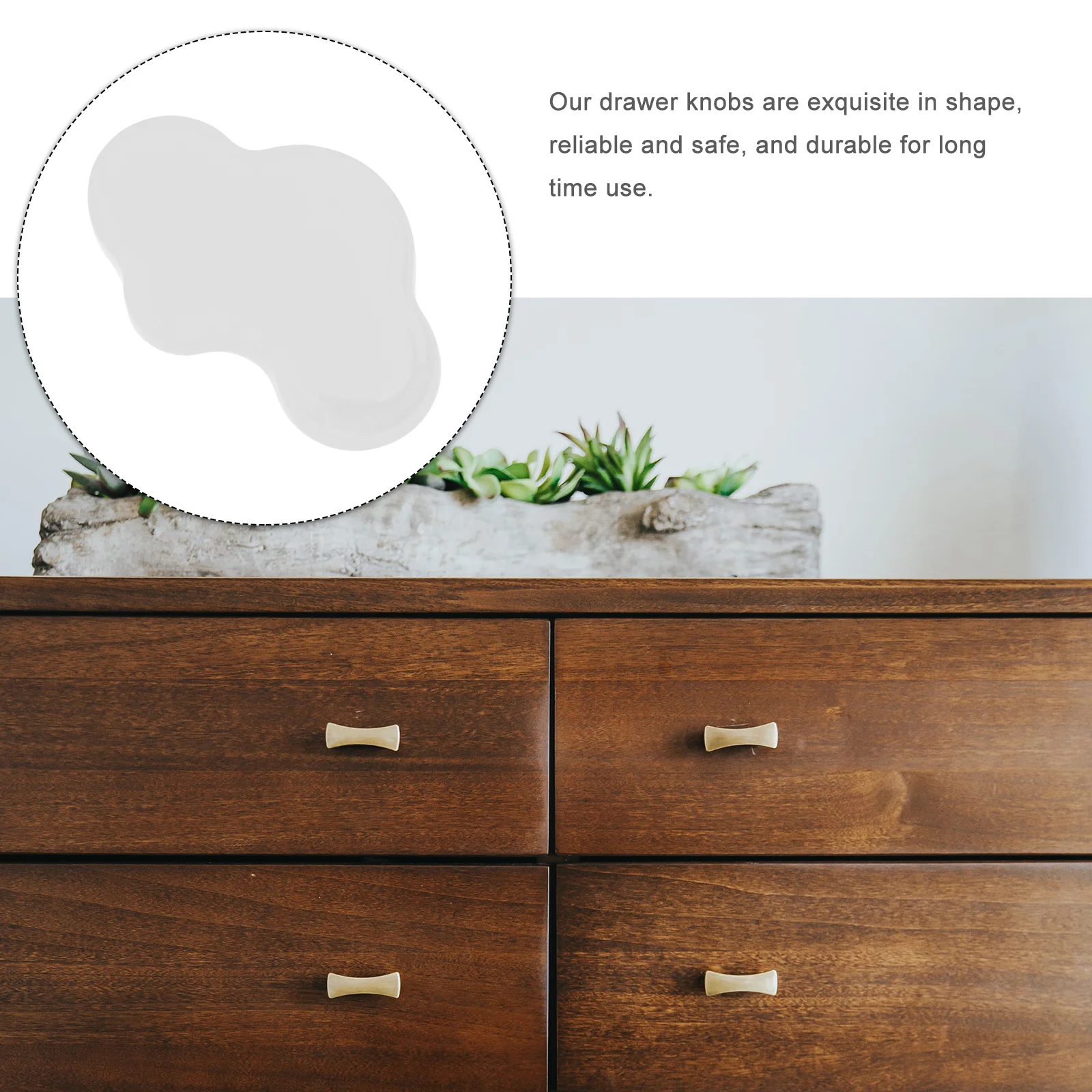 

4Pcs Ceramic Cloud Door Handle Elegant Cabinet Pulls for Drawer Wardrobe Cupboard Household Use Door Pull Handle