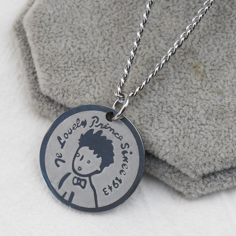 Le Petit Prince Hanger Punk Ontwerp Lange Ketting Ketting Voor Vrouwen Mannen Hip-Hop Gothic Sieraden Geschenken