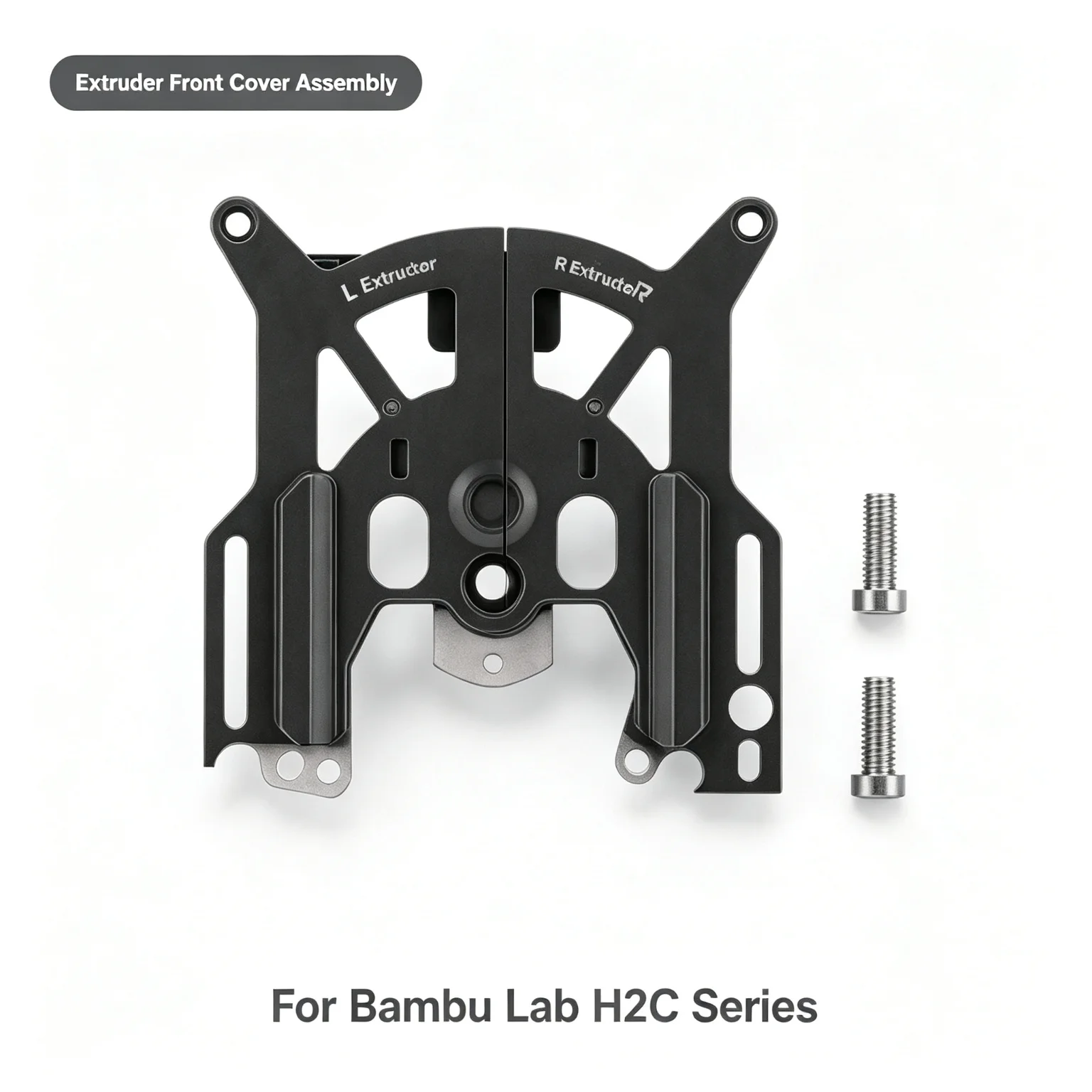 Extruder Front Cover Assembly for Bambu Lab H2C 3D Printer Extruder Housing Shell Metal Replacement Part