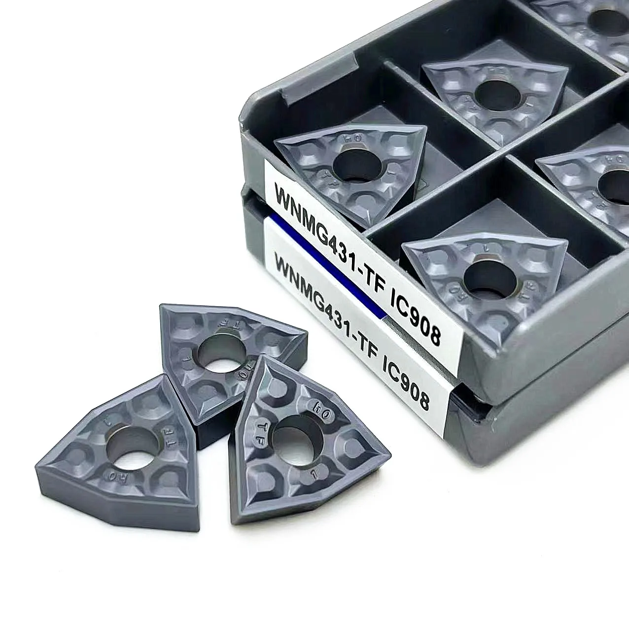 WNMG080408 WNMG080404 TF IC907/908เครื่องกลึงภายนอกคาร์ไบด์แทรก wnmg เครื่องมือตัดกลึง080408