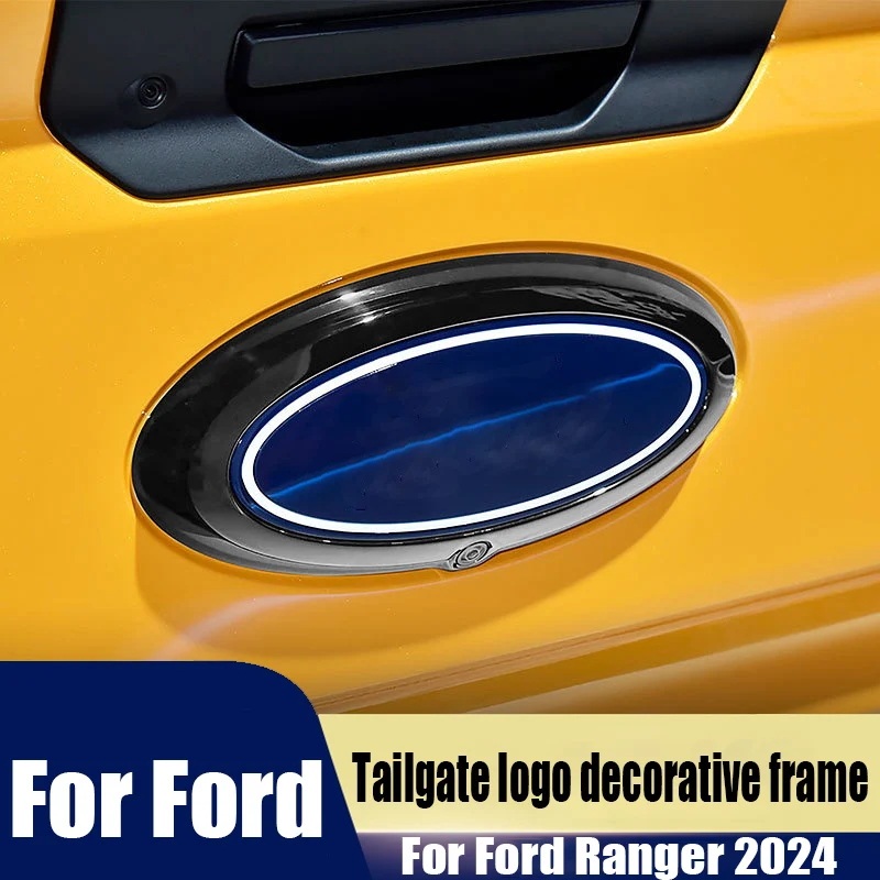 

For Ford Ranger 2024 tailgate logo decorative frame automotive exterior decoration products ABS material