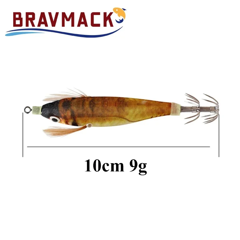 14pcs/pack 10cm Squid Jigs Luminous Boxed Fishing Lure Squid Hook Cuttlefish Octopus Sea Fishing Bait