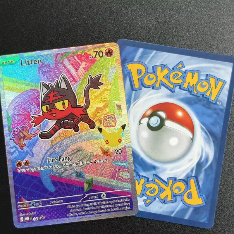 Diy English PKM cards 30TH Celebration First Partners Gen 1 Starters Illustration Promo Set MEP TCG Game Collection Card