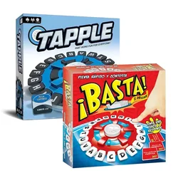 New Basta Spanish Word Game Fast-Paced Family Board Game The Quick Thinking Letter Pressing Tapple Games versión en español