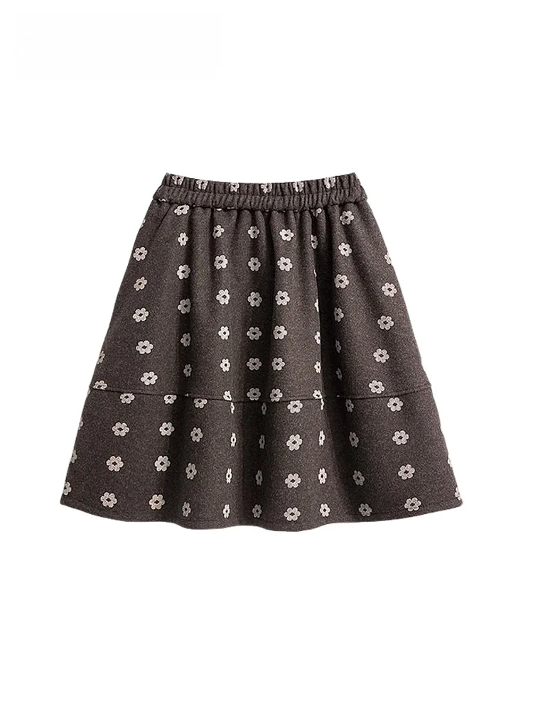 

High Waist A-Line Skirt for plus Size Women Autumn Winter New Sle Casual Youthful ort Skirt Pear ape Polyester Fiber