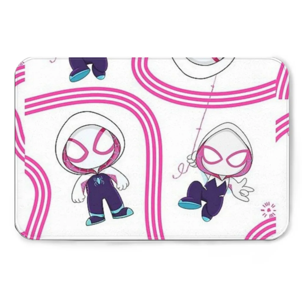 Cute spider ghost gwen, baby spidey Living Room Rug  Carpet Flannel Slip Mat Aesthetic Room Decoration