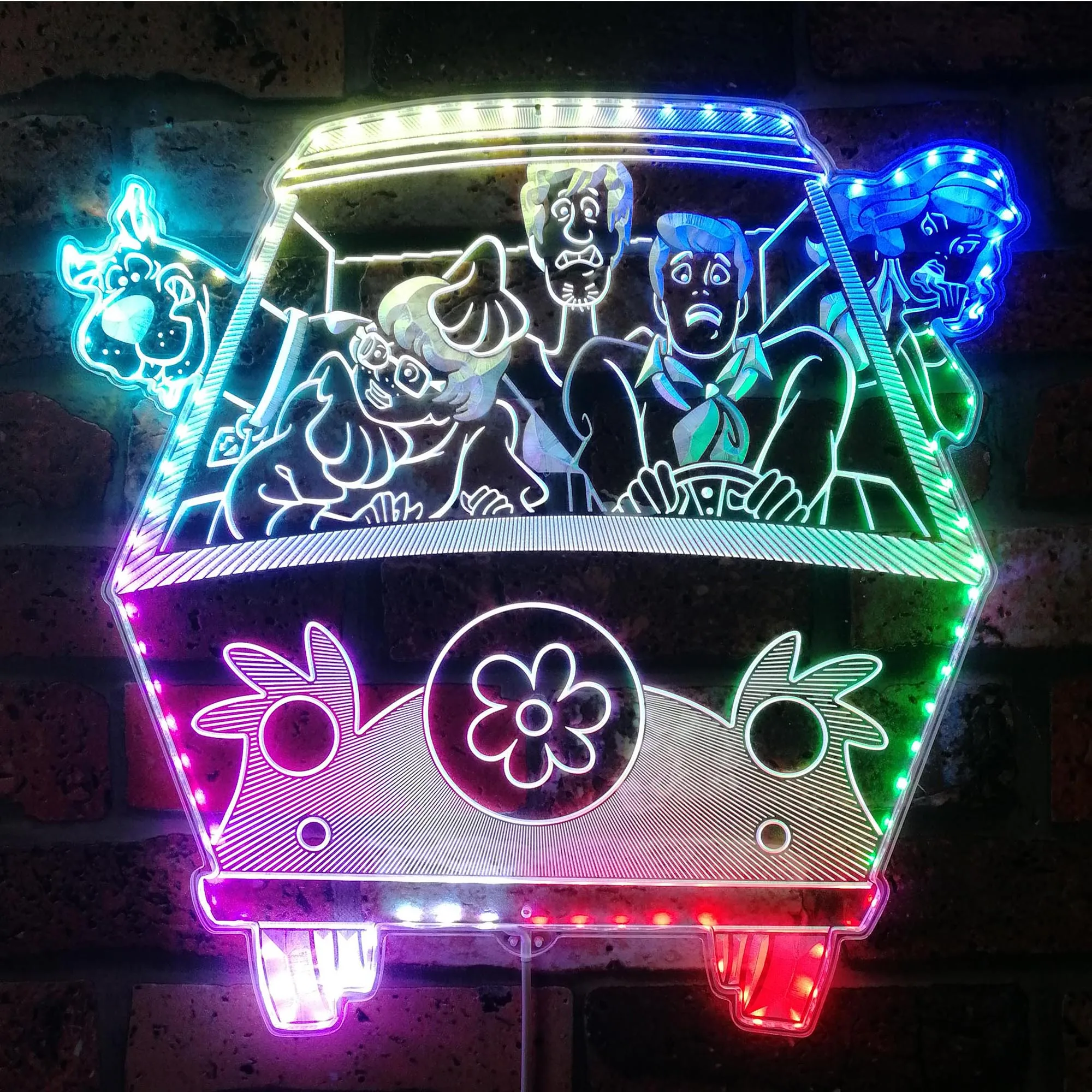 Scooby-Doo Dynamic RGB Edge Lit LED Sign, Game Room Decor, Gaming Night Light