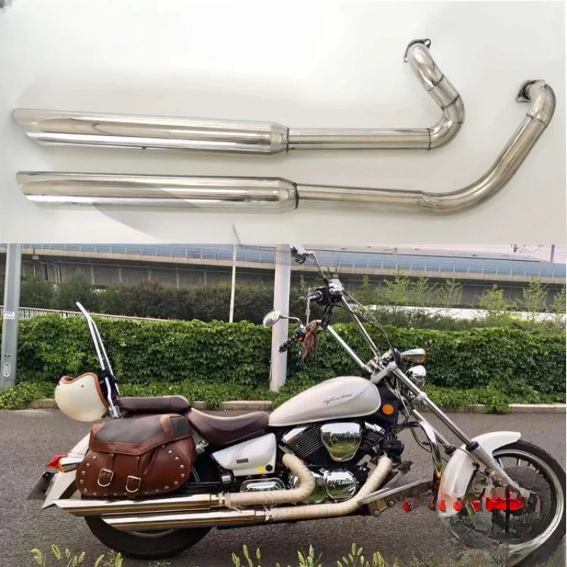 Suitable for Lifan 250 V16 country three country four, modified retro Harley VH exhaust pipe horseshoe vocal cord silencer