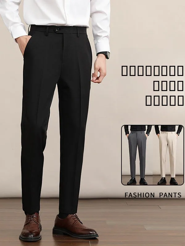 

Новые мужские брюки прямого кроя в корейском стиле, зауженные, повседневные, модные, деловые, в стиле костюмных брюк, весна-лето