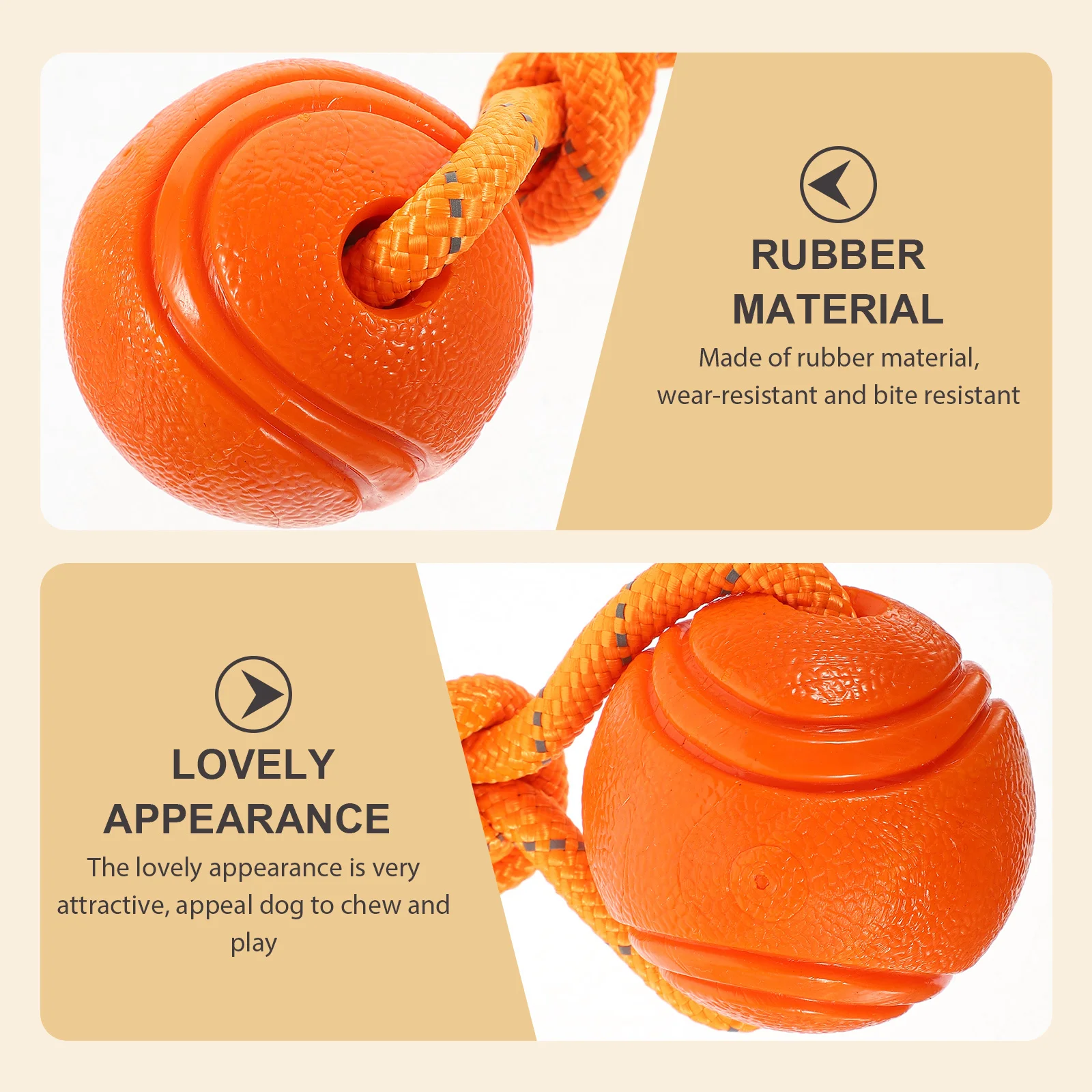 

Interactive Puppy Chewing Ball Wear-Resistant Dog Molar Plaything Household Chew Accessory Pet Supply Dog Pet Chew Ball