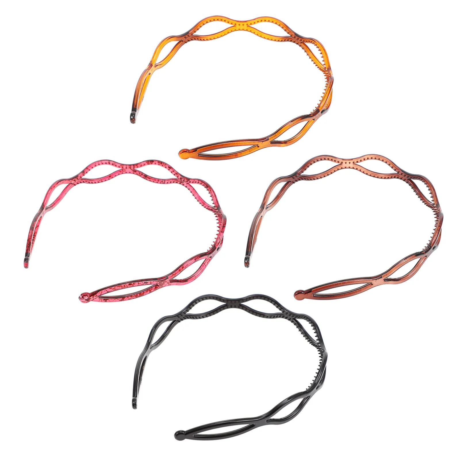 

Набор из 4 легких и портативных повязок на голову для девочек и женщин, модные сетчатые головные уборы, подходящие для повседневного использования и вечеринок