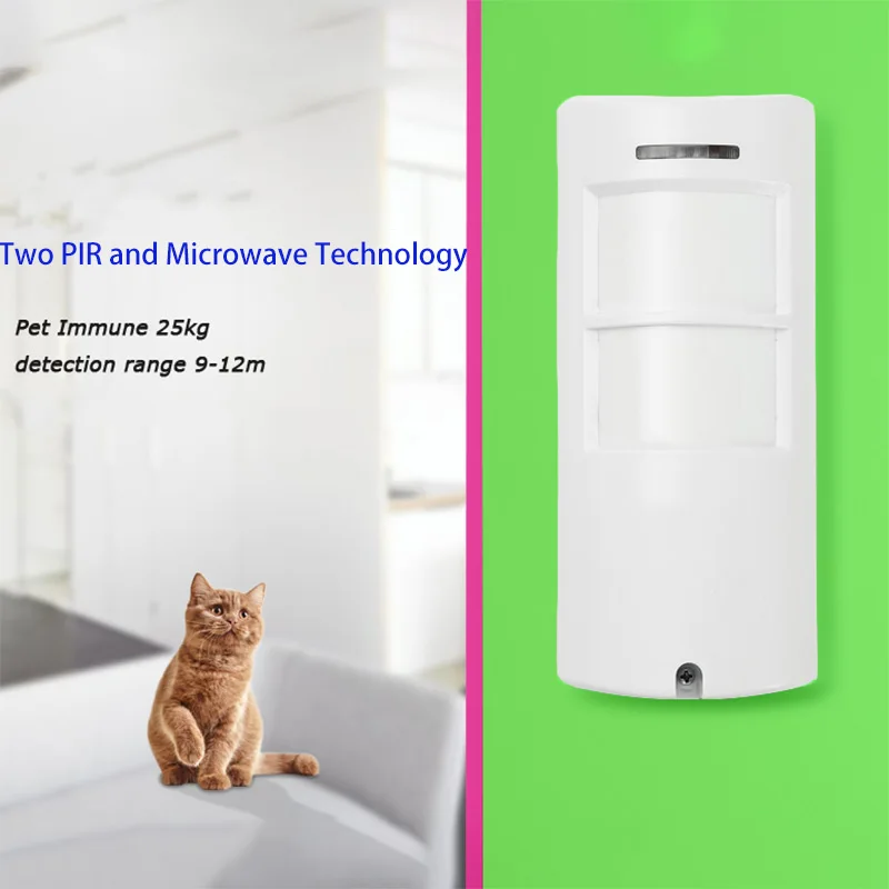 Wired Detector for Smartlife House Security Protection Outdoor Waterproof Pet Immunity Microwave & Infrared Motion Sensor