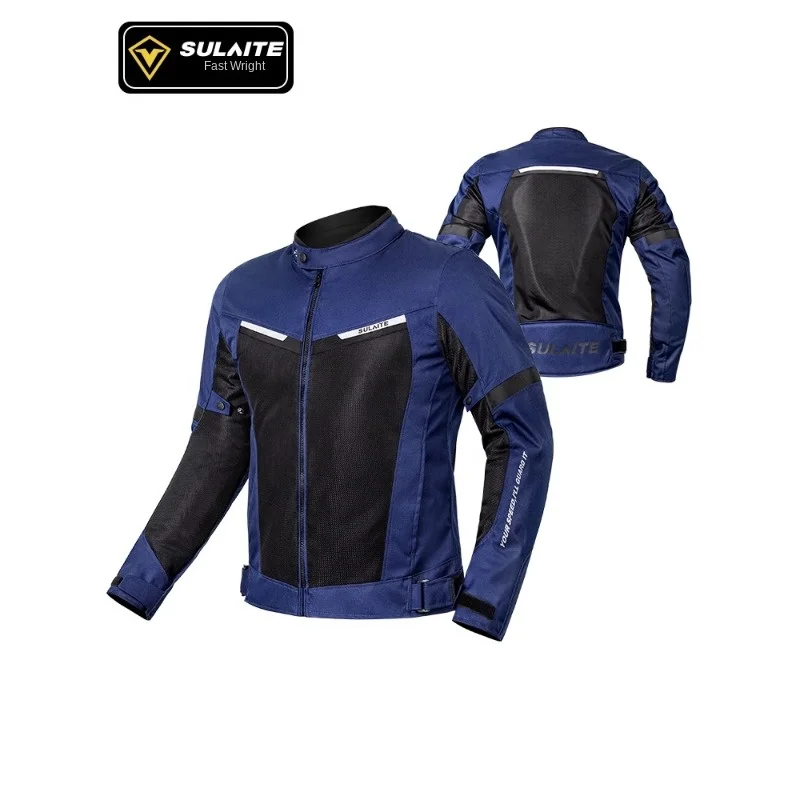 

SULAITE Motorcyclist Jacket Men's and Women's Rally Summertime Wear Resistant Four Seasons Anti-fall Breathable Cycling Clothes