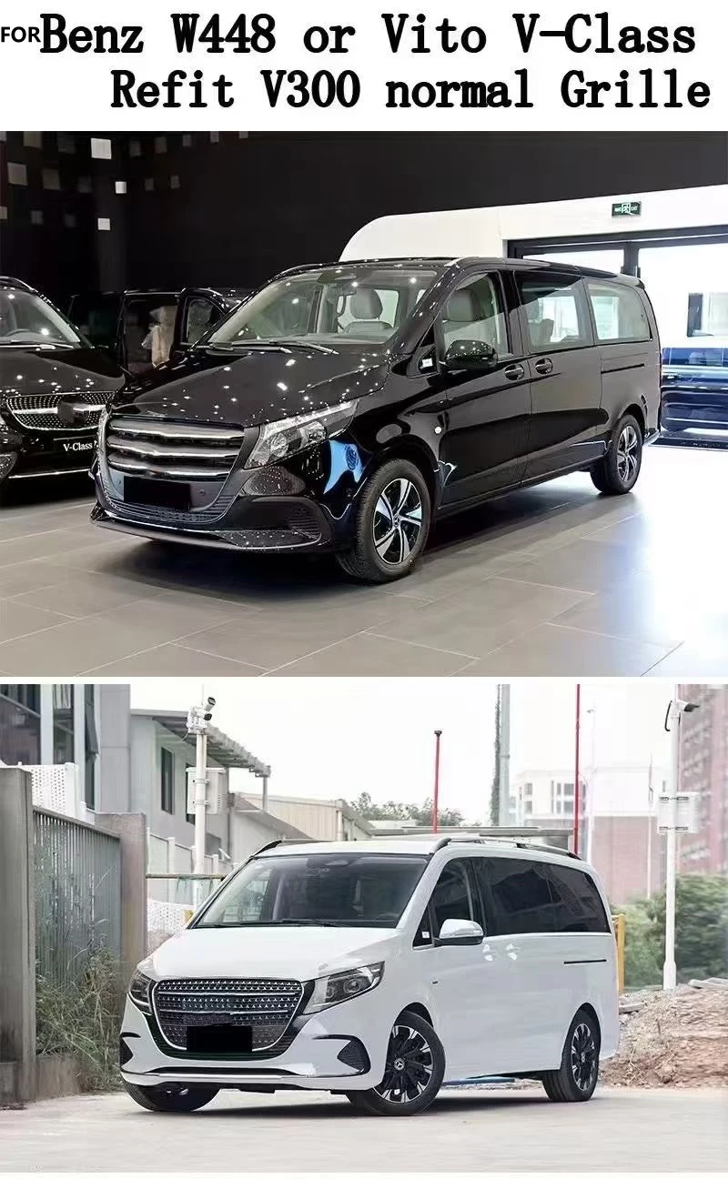 Car Front Bumper Assembly for Mercedes-Benz W448 Vito V-Class Refit V300 style normal Grille modified body kit