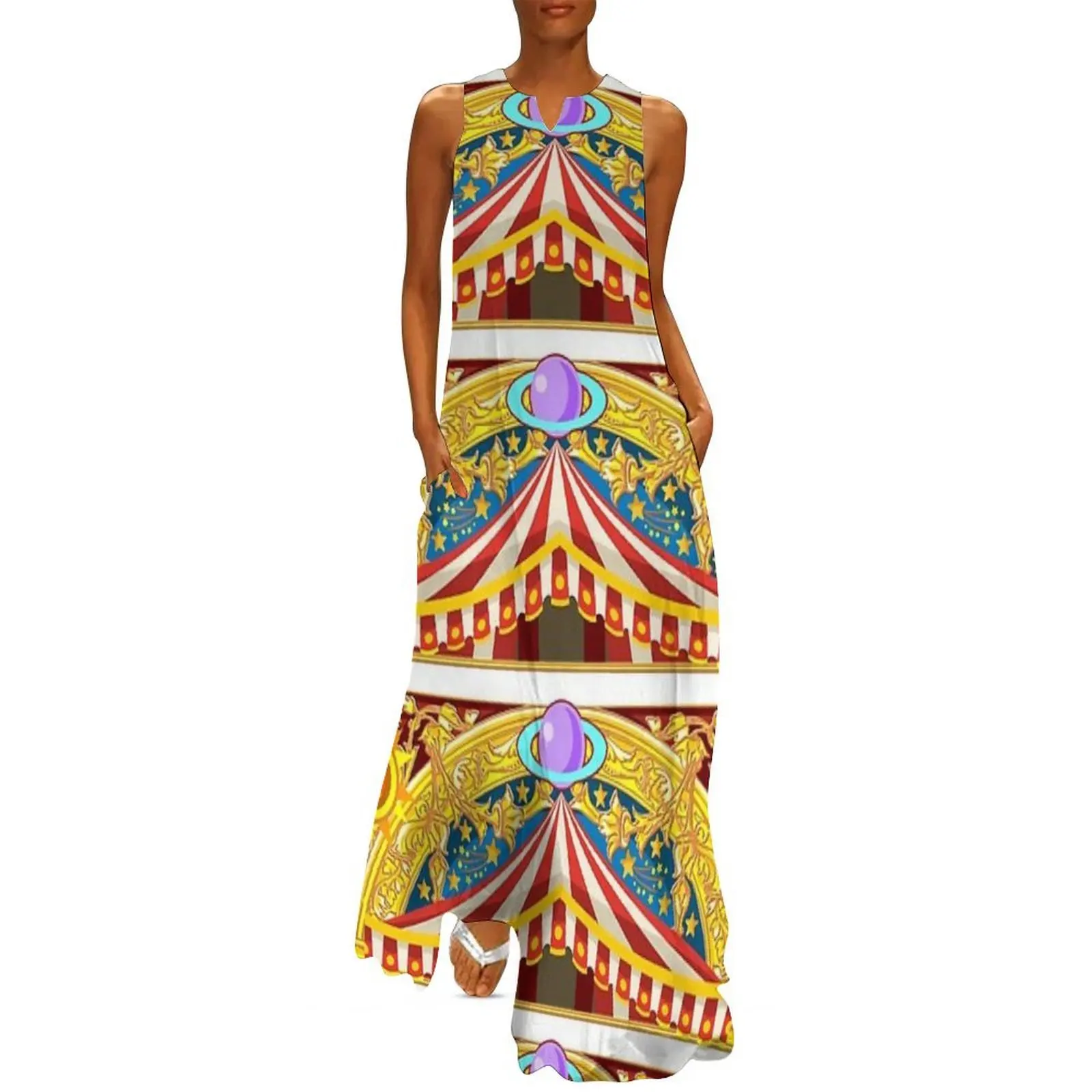 

Carnival Banner Circus Long Dress Dress women Summer dresses for women ladies dresses for women 2025 Aesthetic clothing