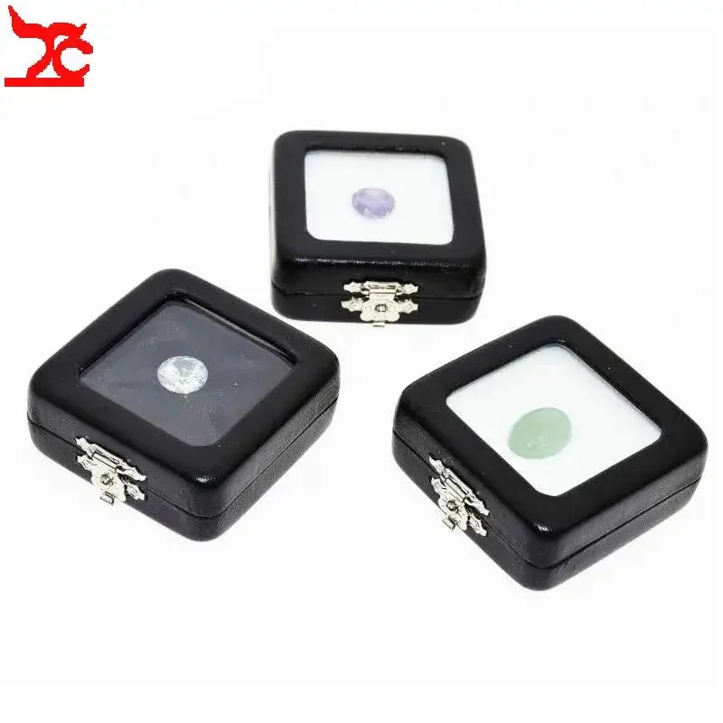 Gem Diamond Organizer Box Double Sided Cotton Pad Slide Buckle Gemstones Display Case Business Exhibition Pearl Diamond Storage