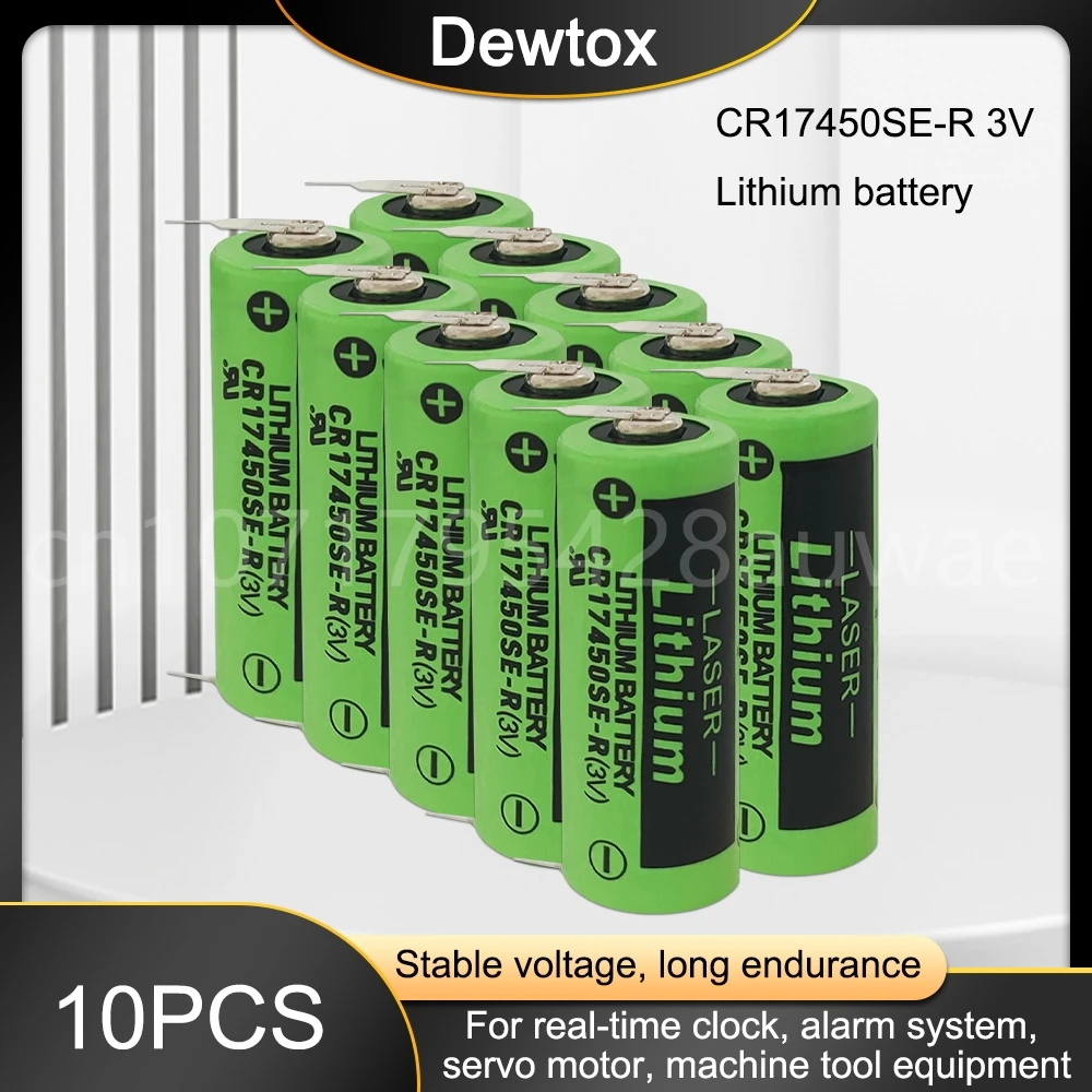 

10 шт. новый CR17450SE-R (3 В) CR17450 CR17450SE с ножкой, инструментальное оборудование, литиевая батарея ПЛК промышленного управления