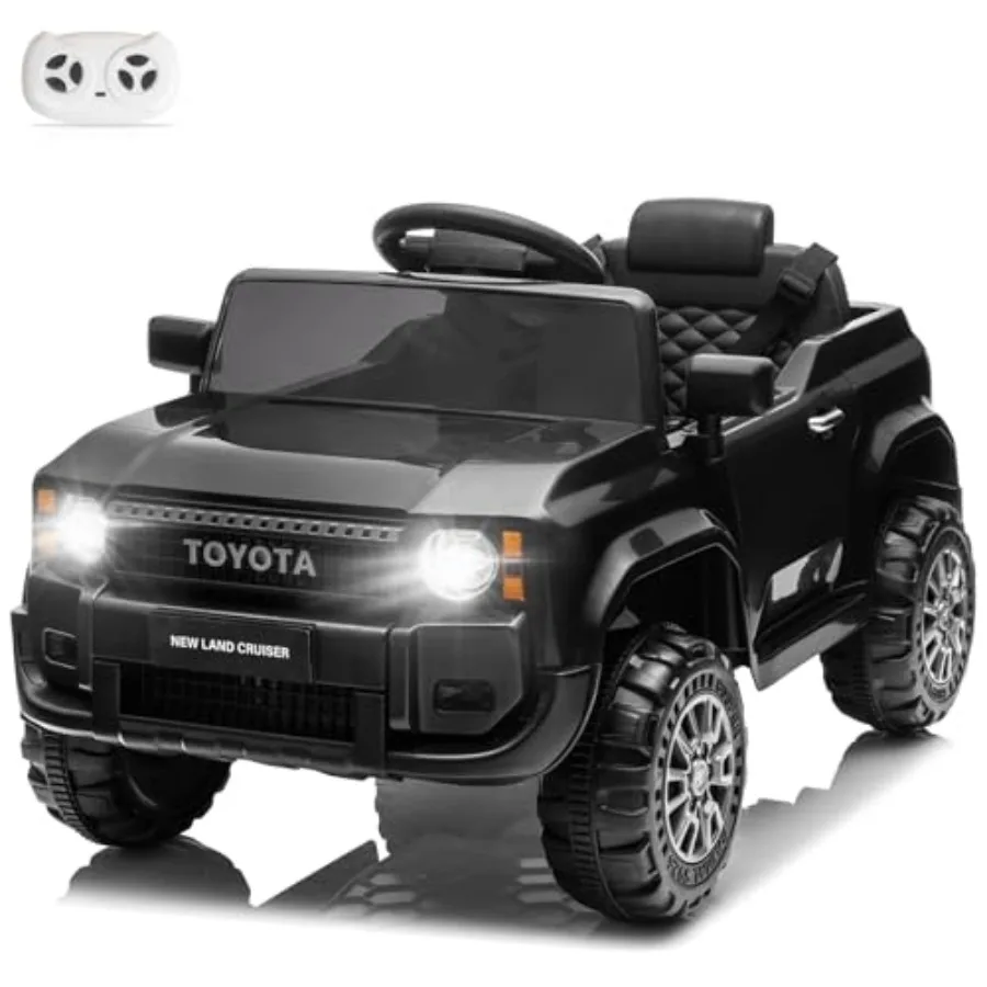 

Детский электромобиль 12В Toyota (лицензированная модель) с пультом управления, черный, на аккумуляторе, с открывающимися дверями, для детей от 3 лет