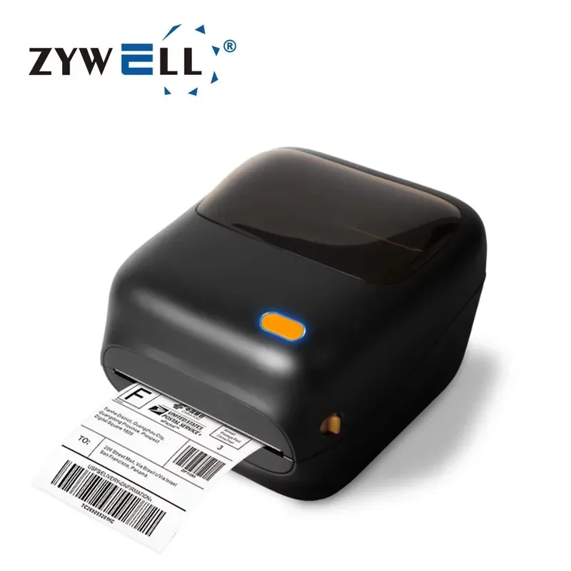 Hot Sale Black and White 4x6 Shipping Label Printer With Large Paper Bin ZY910 A6 Thermal Barcode Printer