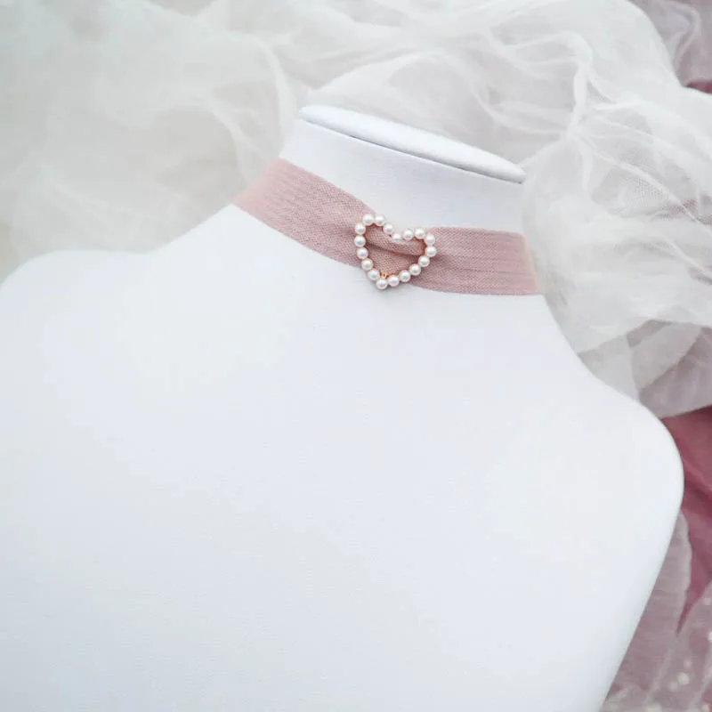 Collier ras du cou violet pour femmes, mode perle dentelle papillon marguerite fleur coeur lune clavicule bijoux accessoire cadeau idéal