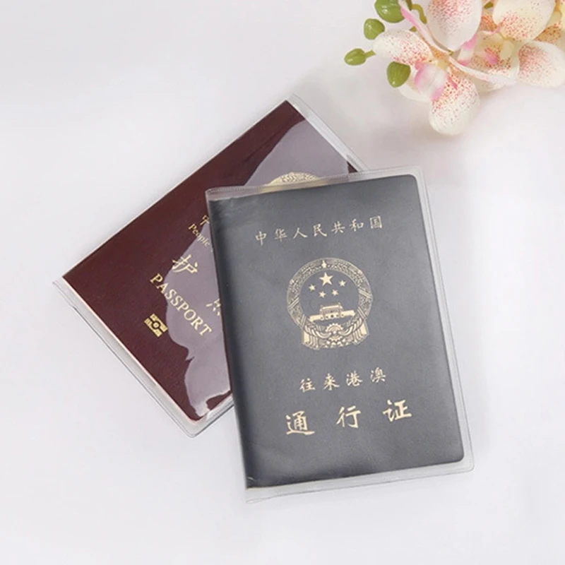 Transparent Passport Cover on Waterproof Document Bags Passport Protective Sleeve