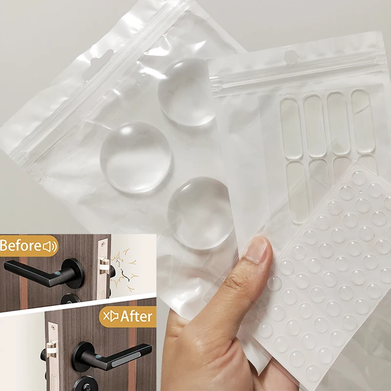 Self-Adhesive Mini Door Stop Pad Noise-Proof Full Buffer Door Protector Furniture And Window Gap Cover