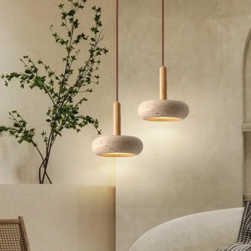 

Modern Japanese Stone Pendant Lamp Bedroom Bedside Led Bathroom Dining Room Kitchen Hanging Bar Island Counter Lighting
